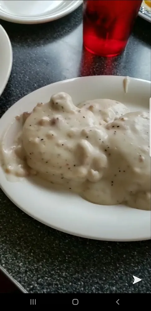 Biscuits and Gravy with Eggs over Easy